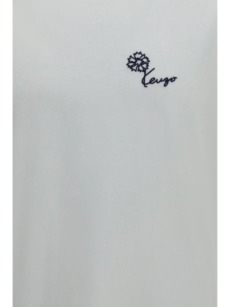 Kenzo Kenzo Tulip embroidered cotton T-shirt - Off White