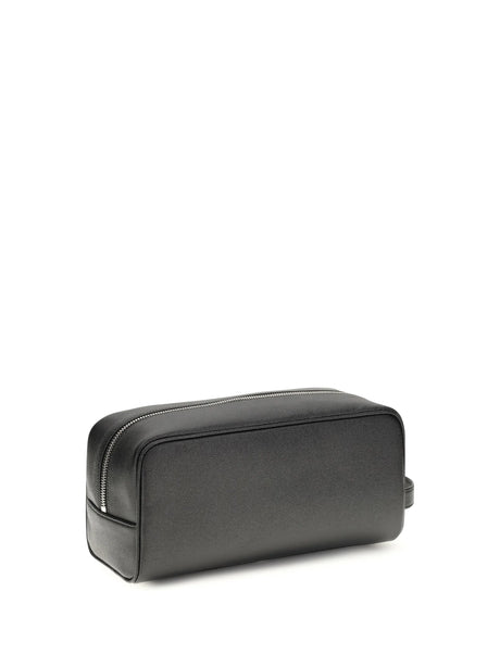 Saint Laurent Leather Beauty Case - Black