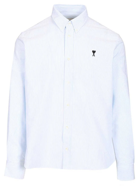 Ami Classic Striped Shirt - Sky Blue