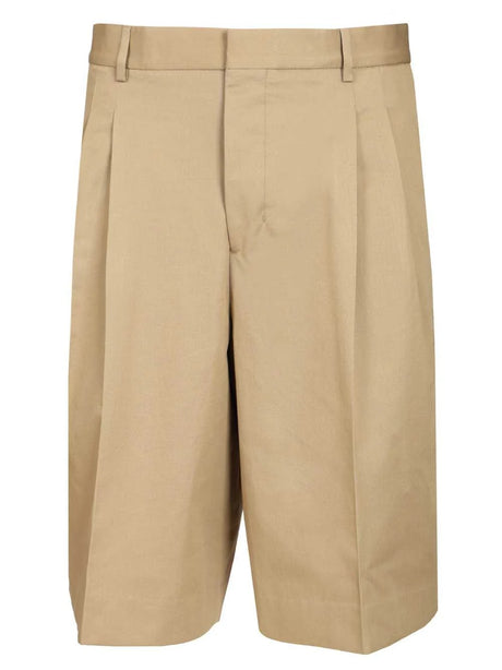 Ami Wide Bermuda Shorts - Beige