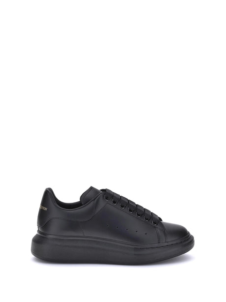 Alexander Mcqueen Leather Sneakers - Black/Black