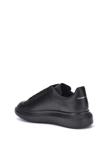 Alexander Mcqueen Leather Sneakers - Black/Black