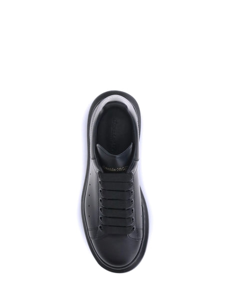Alexander Mcqueen Leather Sneakers - Black/Black
