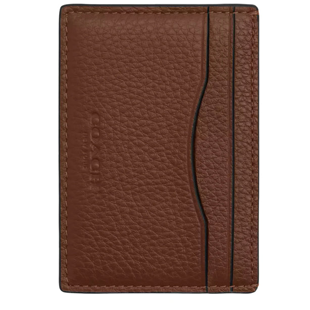 Coach Card Case With Money Clip - Saddle CCF97