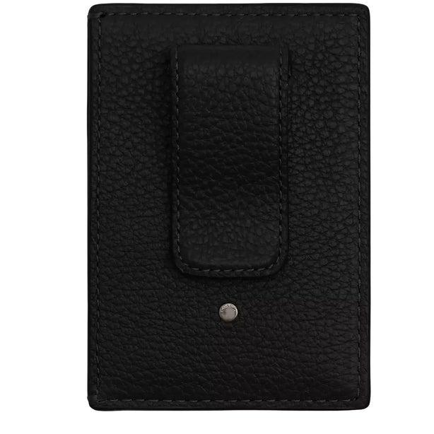 Coach Card Case With Money Clip - Black CCF97