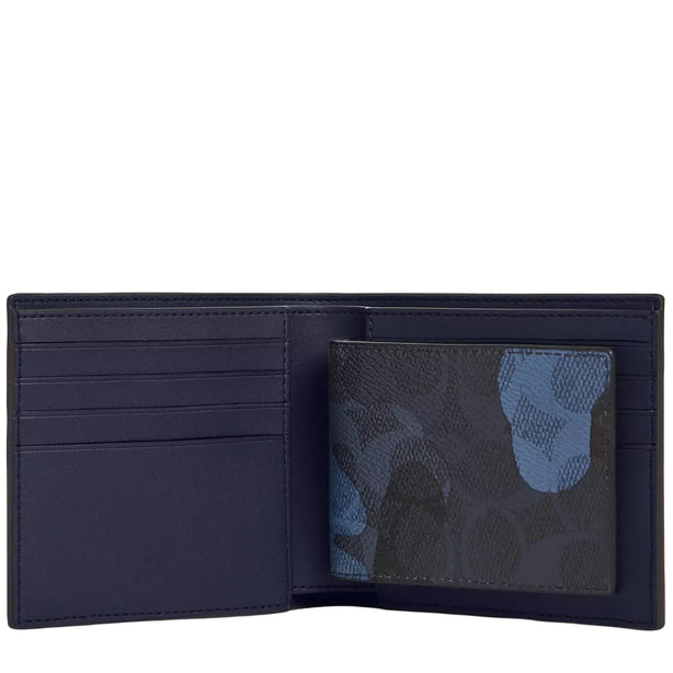 Coach 3-In-1 Wallet In Signature Camo Print - Blue Multi CW232