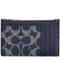 Coach Zip Card Case In Signature Canvas - Denim Chalk CV764