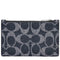Coach Zip Card Case In Signature Canvas - Denim Chalk CV764