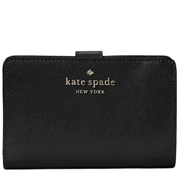 Kate Spade Staci Medium Compact Bifold Wallet - Black wlr00128