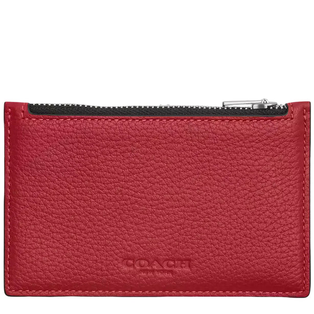 Coach Zip Card Case - True Red C4280
