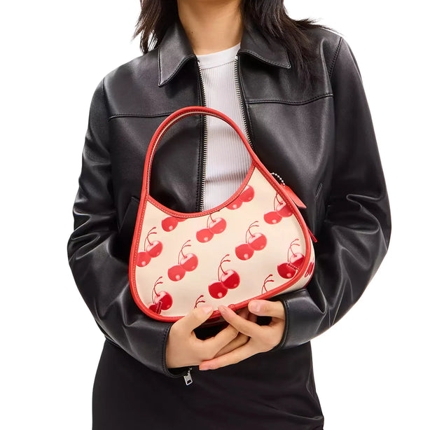 Coach Ergo Bag In Coachtopia Leather With Cherry Print - Cloud Multi CL754