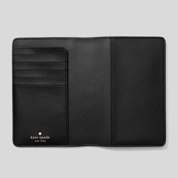 KATE SPADE Saffiano Leather Passport Holder Black RS-KN778