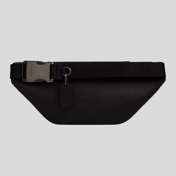 COACH Racer Small Belt Bag In Signature Charcoal/Black RS-CBF77
