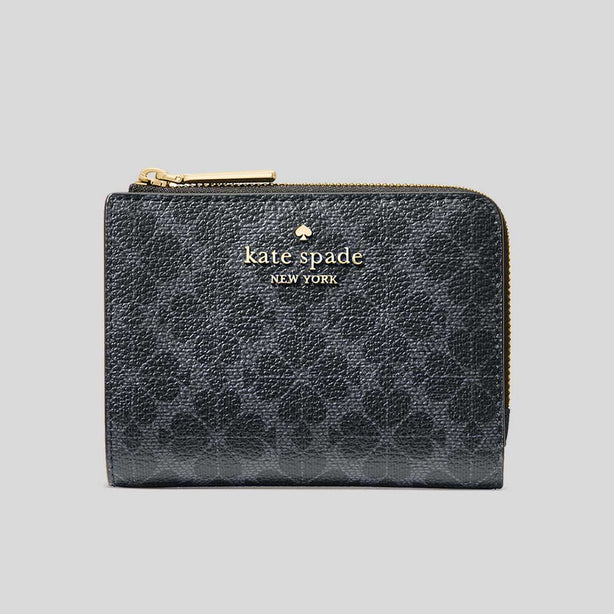 KATE SPADE Spade Flower Small L-zip Wallet Black RS-KK894