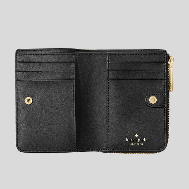 KATE SPADE Spade Flower Small L-zip Wallet Black RS-KK894