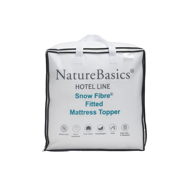 Nature Basics Hotel Line Snow Fibre Fitted Mattress Topper
