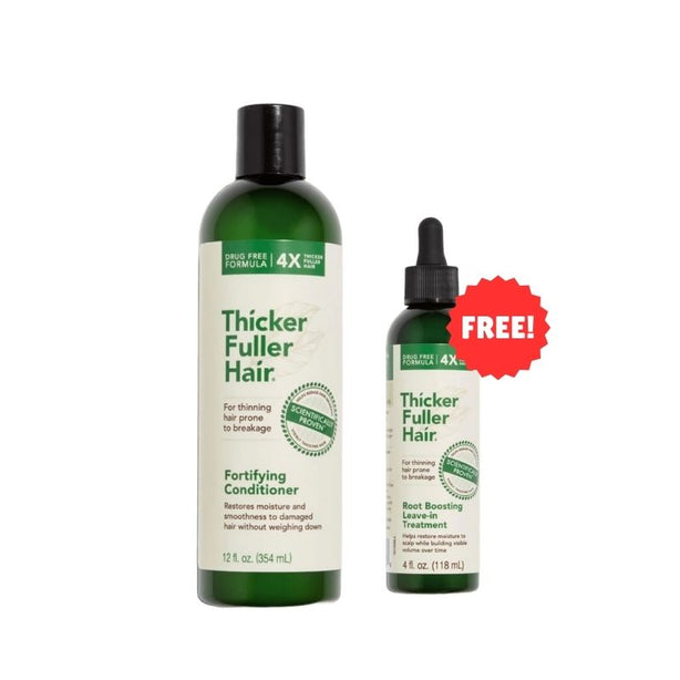 Thicker Fuller Hair Fortifying Conditioner 354ML + FREE Thicker Fuller Hair Root Boosting Leave-in Treatment 118ML