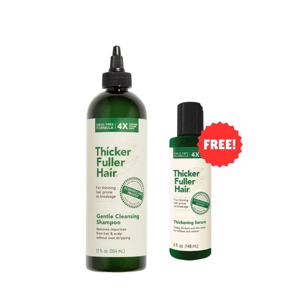 Thicker Fuller Hair Gentle Cleansing Shampoo 354ML + FREE Thicker Fuller Hair Thickening Serum 148ML