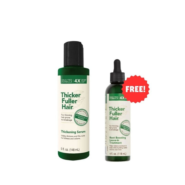 Thicker Fuller Hair Thickening Serum 148ML + FREE Thicker Fuller Hair Root Boosting Leave-in Treatment 118ML