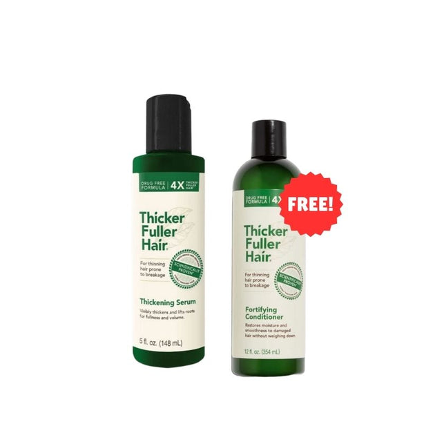 Thicker Fuller Hair Thickening Serum 148ML + FREE Thicker Fuller Hair Fortifying Conditioner 354ML