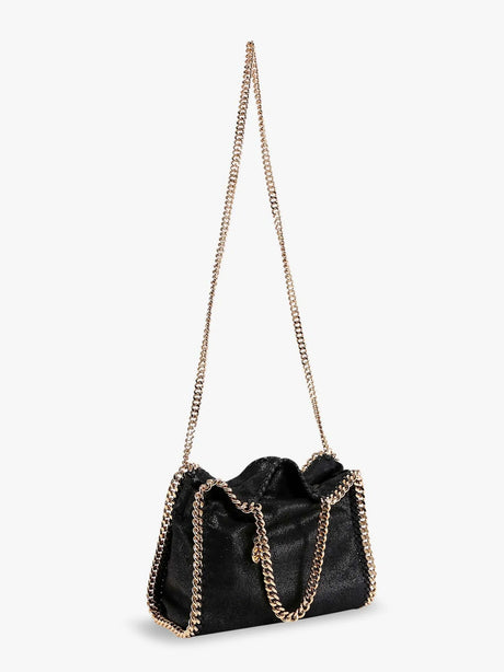 Stella Mccartney Falabella Mini shaggy deer crossbody bag - Black