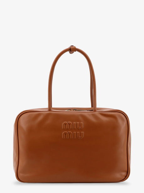 Miu Miu Beau Softy leather handbag - Cognac