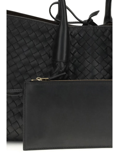 Bottega Veneta Pinacoteca Tote Bag - Black/Fondant-M Br