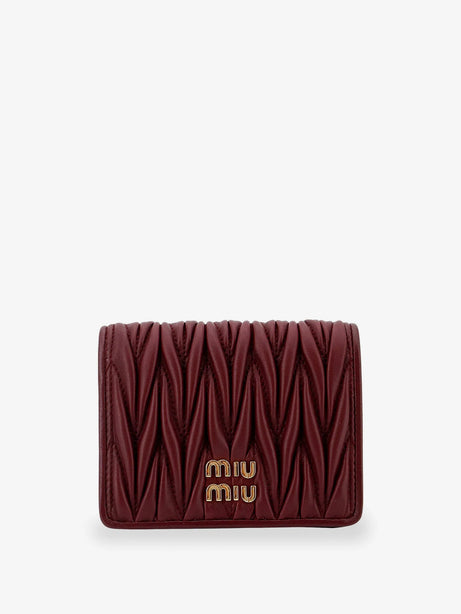 Miu Miu Quilted leather wallet - Bordeaux