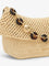 Loewe Paula's Ibiza -Ola Medium Raffia shoulder Bag with Metal Logo Lettering - Natural