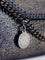 Stella Mccartney Falabella Shaggy Deer fabric wallet - Darknavy