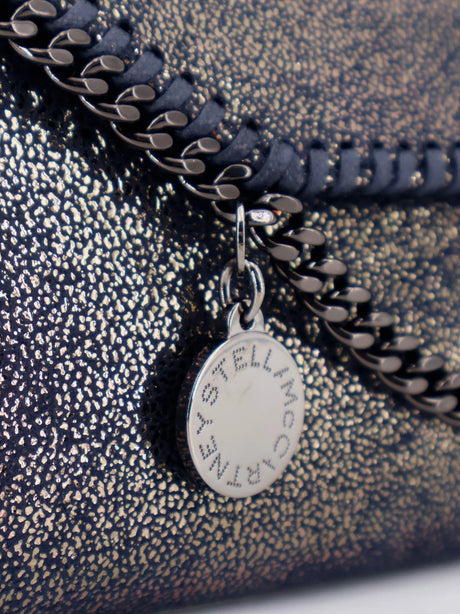 Stella Mccartney Falabella Shaggy Deer fabric wallet - Darknavy
