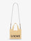 Loewe Paula's Ibiza -Small Loewe Font raffia handbag with embroidered logo on the front - Natural