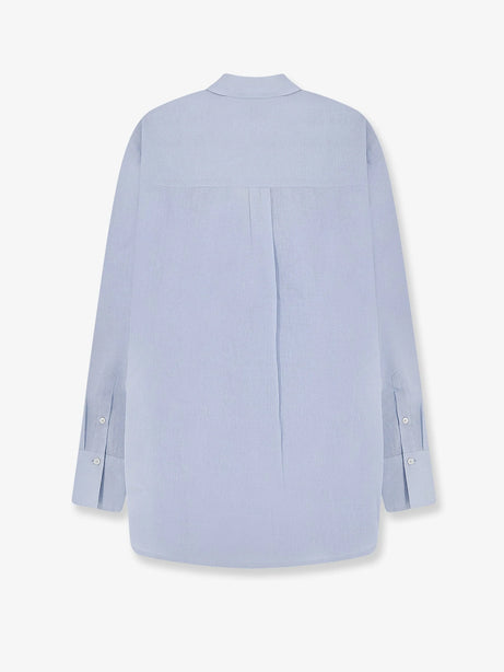 Toteme Cotton and linen Oversized summer shirt - Sky