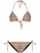 Burberry Checked Triangle Bikini - Beige