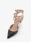 Valentino Garavani Rockstud leather decolleté slingback - Nero/Poudre