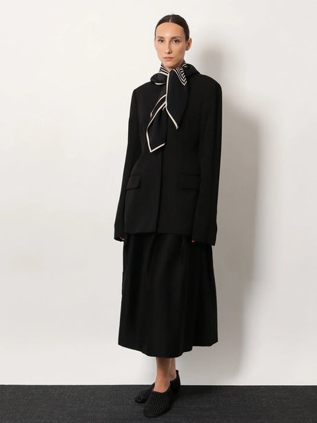 Toteme Centered Monogram silk foulard - Black