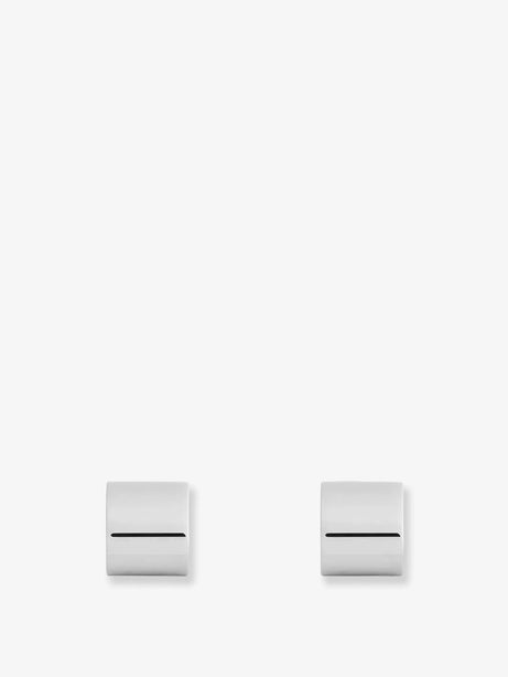 Toteme Brass Huggie Earrings - Silver