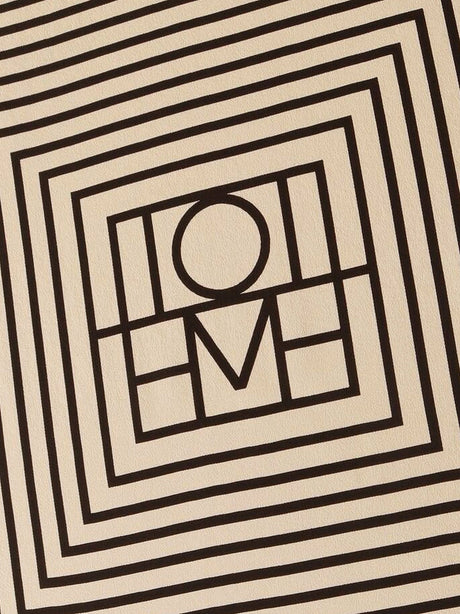 Toteme Centered Monogram silk foulard - Cream
