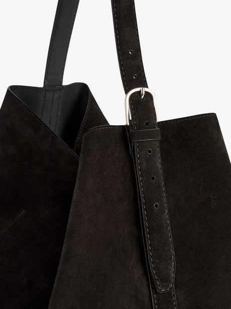 Toteme Suede Belted Tote - Espresso