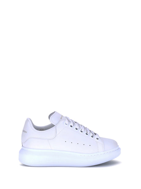 Alexander Mcqueen Leather Sneakers - White/White