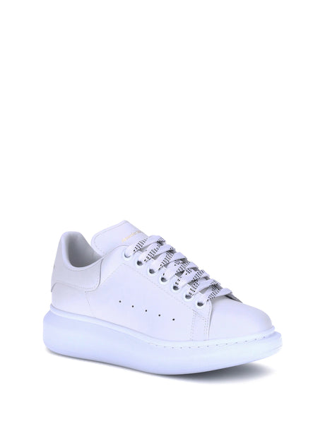 Alexander Mcqueen Leather Sneakers - White/White