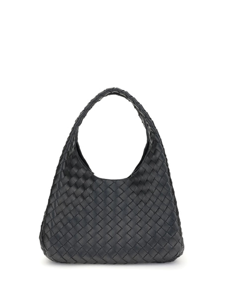 Bottega Veneta Campana Shoulder Bag - Black-M Brass