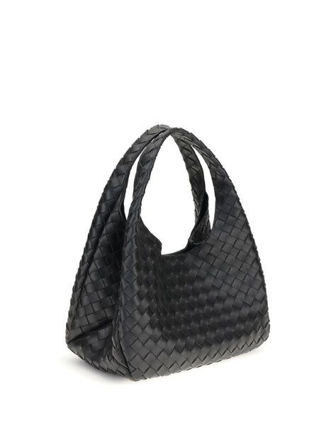 Bottega Veneta Campana Shoulder Bag - Black-M Brass
