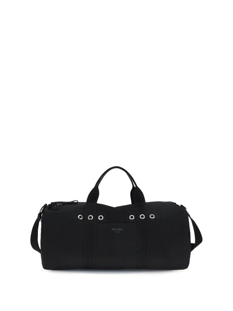 Prada Canvas Travel Bag - Black