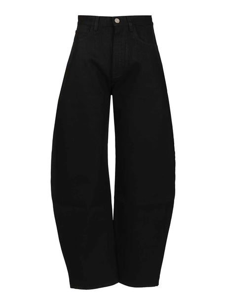 AlaïA Rounded Denim Jeans - Black