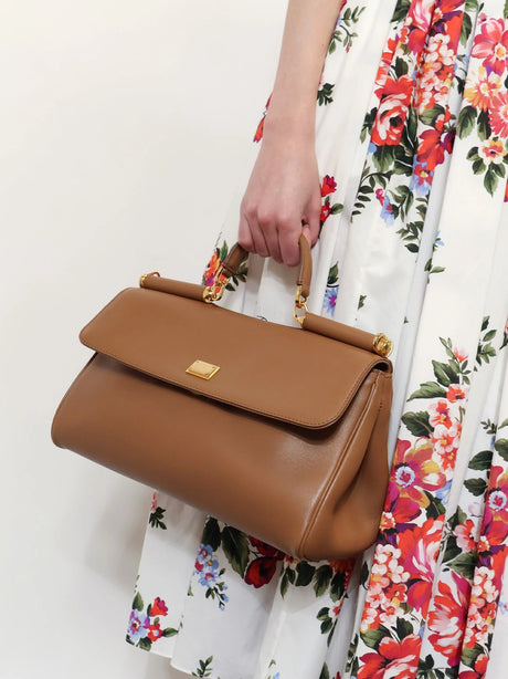 Dolce & Gabbana My Sicily leather crossbody bag - Caramello