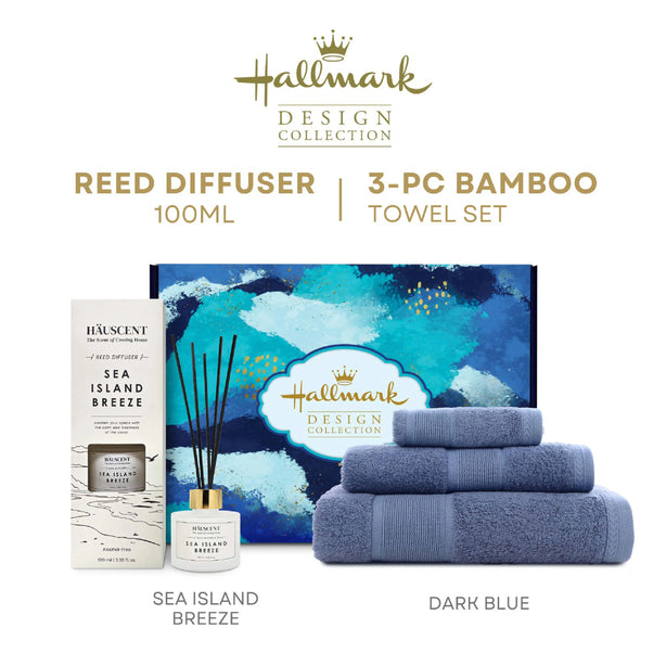 DBS Buy 1 Get 1 Promo Hallmark Bamboo 3-pc Towel + Diffuser Set