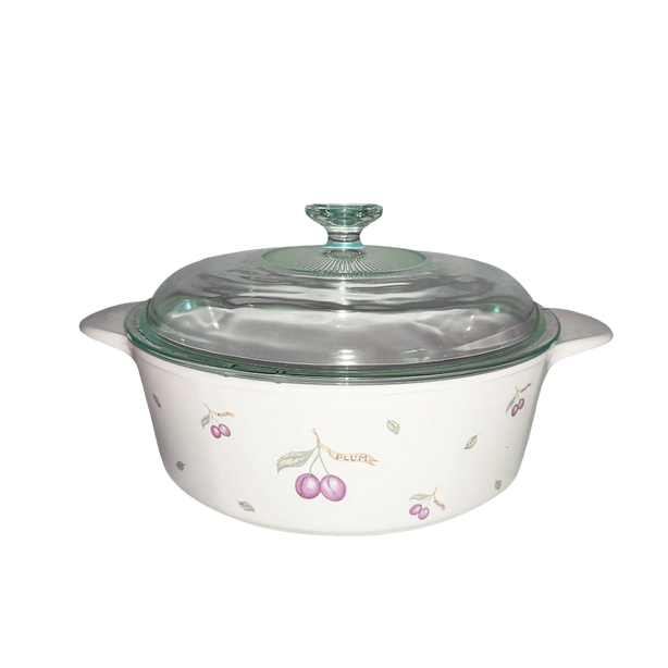 CORNINGWARE 3.25L Round Casserole with Glass Cover - Plum