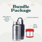 La Gourmet Sakura Plus 1.1L Thermal Cooker (Grey) + Flame 850ml Thermal Lunch Box