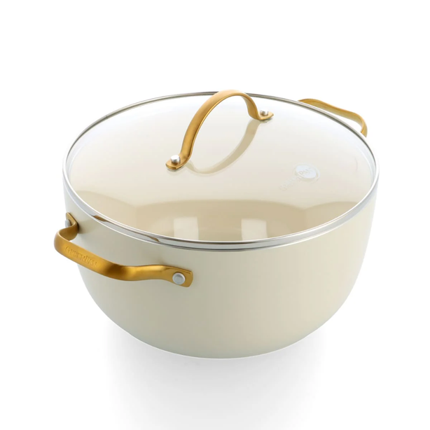 GreenPan Padova 9G 24cm Casserole - Cream